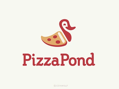 Pizza Pond Logo Illustration animal branding camp cartoon cute duck funny graphic design identity illustration italian lettering logo mallard mascot pizza pizzeria pond restaurant simple