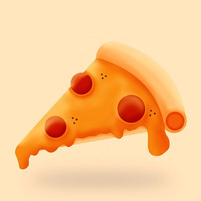 Slice of pizza Illustration 3d design design element digital illutration food graphic design illustration pizza ui