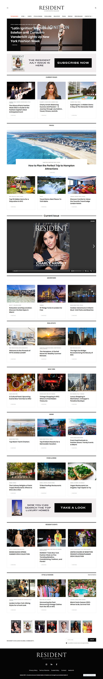 A Luxury Lifestyle Magazine Website blog website magazine website web developer website wordpress website