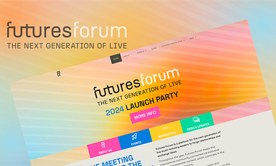 Futures forum design landing page music responsibe web design