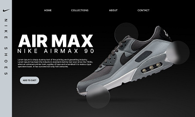 NIKE SHOES PRODUCT PAGE UI DESIGN landing page product page ui ui design web design web theme website design
