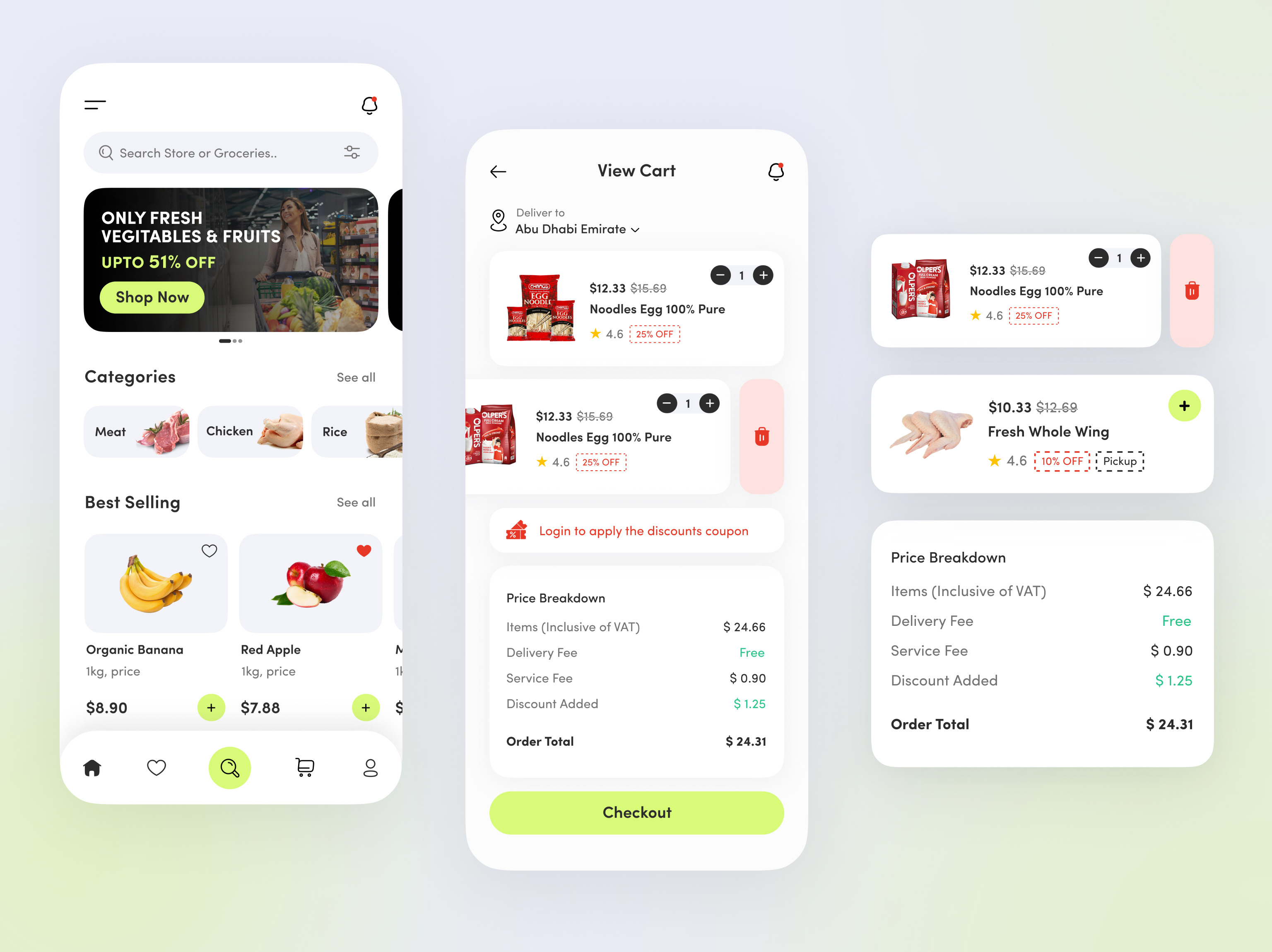 Grocery Mobile App Design by Hassan Ali on Dribbble