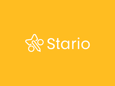 Stario Brand Logo Design, Logo Mark, Star Logo abstract brand brand identity branding crypto design discount education graphic design logo mark minimal modern negative space offer star vector web3 website yellow