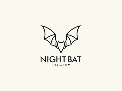 NIGHT BAT app branding design graphic design illustration line art logo vector