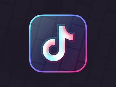 TikTok- App icon redesign concept #20 - LARGE app branding design graphic design illustration logo typography ui ux vector