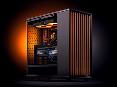 Aftershock PC tower aftershock brand design event gamers gaming illustration pc pcgaming setup style wood