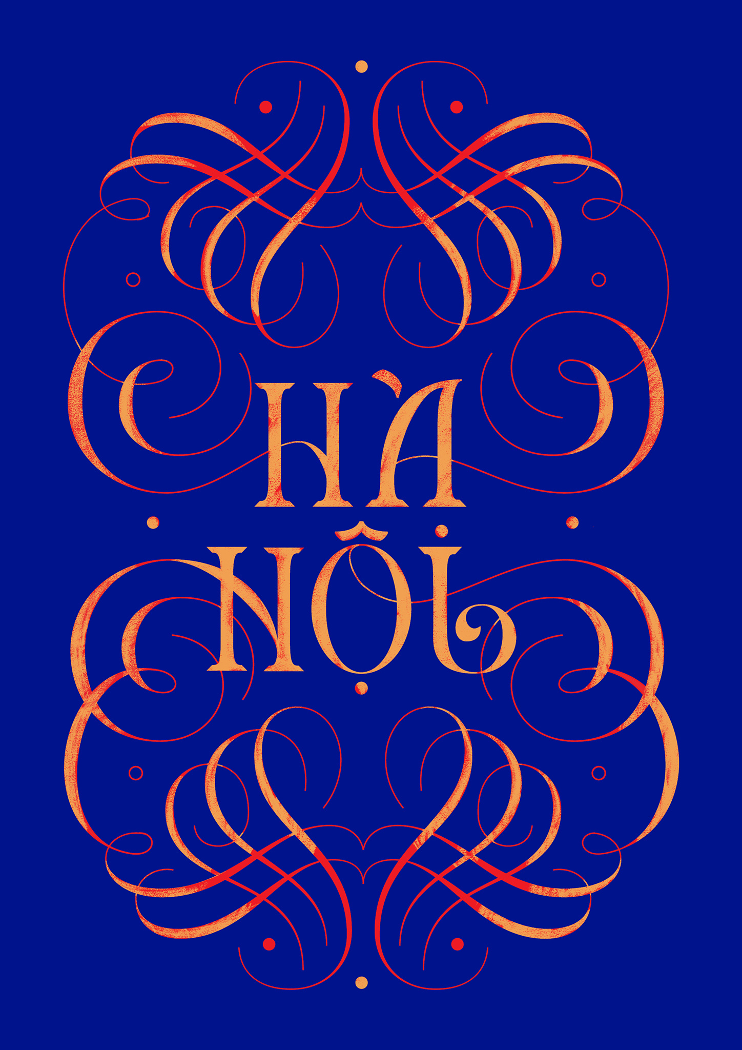 My hometown is in my heart, forever city flourish graphic design hanoi illustration lettering procreate typography