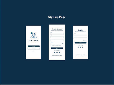 Sign Up page #Daily Ui daily ui challenge 001 ui