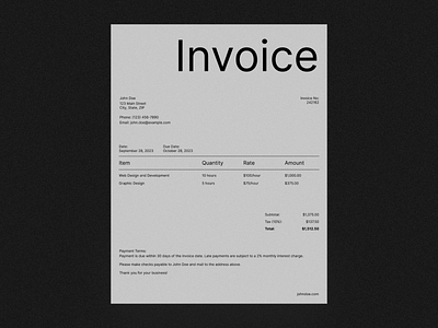 Invoice design - Ui046 clean dailyui design invoice modern ui ui046