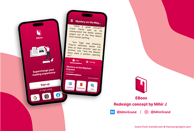 EBoox App Redesign Concept app mobile redesign ui