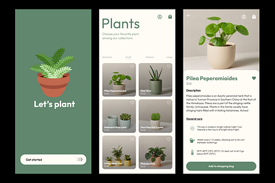 Let's Plant ! app figma mobile ui