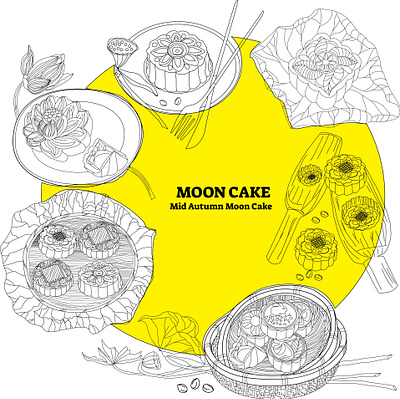 Moon Cake food graphic design illustration vietnamfood