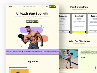 Fitness & Gym Landing Page Template