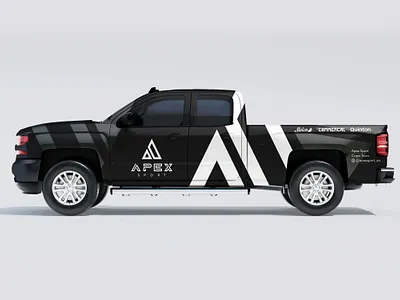 Apex Sport Truck Wrap Design | Car Wrap Design adobe illustrator branding car graphics car wrap custom wrap decal design graphic design livery minimal sticker truck wrap van wrap vector vehicle branding vehicle wrap vinyl vinyl wrap wrap design wrapping