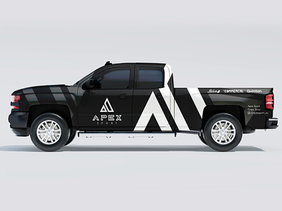 Apex Sport Truck Wrap Design | Car Wrap Design adobe illustrator branding car graphics car wrap custom wrap decal design graphic design livery minimal sticker truck wrap van wrap vector vehicle branding vehicle wrap vinyl vinyl wrap wrap design wrapping