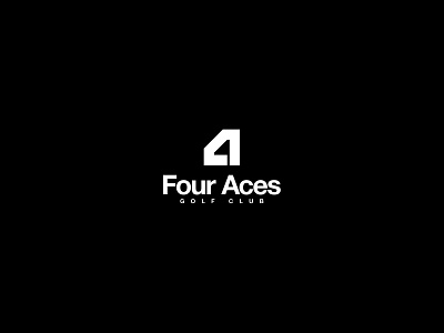 Four Aces Golf Club branding design illustration logo logotype minimal simple type typography ui