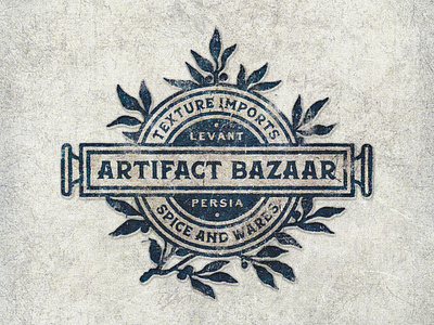 Textured Logo ancient antique artifact badge design badges bazaar brush kit creative market favorite fonts flora fonts procreate brush retro stamp texture texture brush textured logo typography vintage