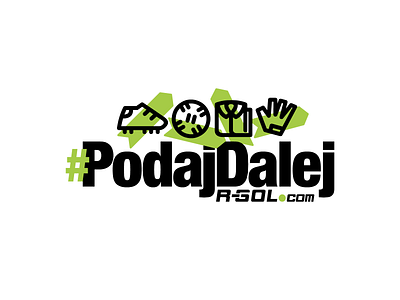 Podaj Dalej branding logo