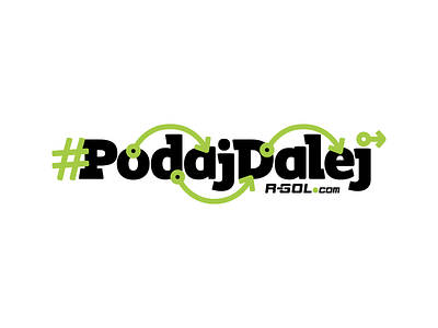 Podaj Dalej branding logo