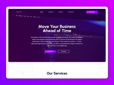 Digital Services Website branding design graphic design typography ui uiux ux web design website