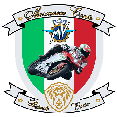 Meccanica Conte Reparto Corse branding graphic design logo
