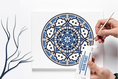 Mandala Art Coloring card