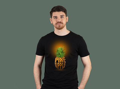 Modern Text effect Pineapple T-Shirt Design branding design fashion fruitstshirt graphic design illustration mens fashion modern modernart pineapple tshirt print t shirt design texteffect tshirt tshirtdesign tshirts typography vector vectortshirt