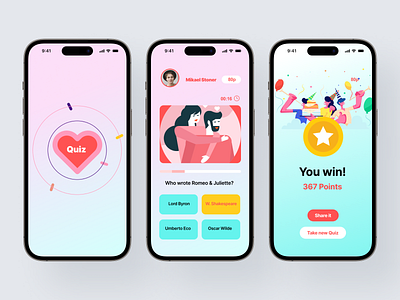Dating App app branding design graphic design illustration typography ui ux