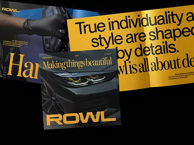 RED COLLAR x ROWL: Branding for an amazing tuning studio app b2b bold brandbook branding brochure car catalogue corporate identity creative creative design design designer graphic design graphic designer guidebook identity typography visual identity visual style