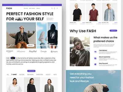 Fashion Landing Page clothing clothing landing page clothing website e commerce fashion fashion e commerce fashion landing page fashion website landing page landing page design marketplace shopping store ui ui design uiux ux web design website website design
