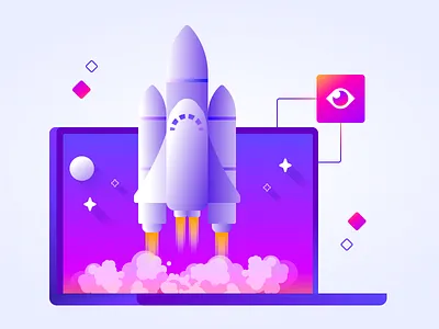 Vector illustration for Expressive Animator abstract abstract art expressive animator graphic design motion graphics rocket scifi surrealism vector graphics vector illustration