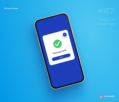 Success screen | Daily UI Challenge # 27/90 ui design ux design uxui designer