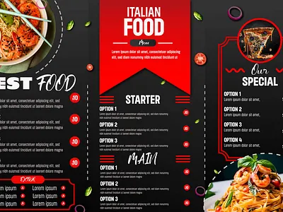 Food Broucher Menu animation branding design graphic design illustration logo motion graphics ui ux vector