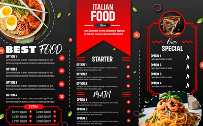 Food Broucher Menu animation branding design graphic design illustration logo motion graphics ui ux vector