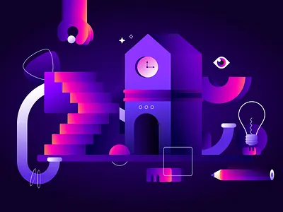 Animated SVG illustration for Expressive Animator (see website) animated expressive animator gradient graphic design motion graphics surrealism vector vector illustration