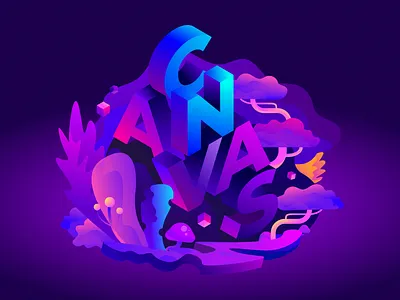 Vector illustration for Expressive Canvas' landing page expressive animator expressive canvas graphic design surrealism vector vector illustration