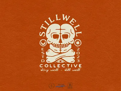 Stillwell Collective brand design brand identity brand mark branding branding design face illustrator logo logo design logo designer logodesign logomark love moon retro skeleton skull sun vector vintage
