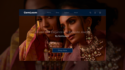 GemLoom - Jewelry Website Design homepage jewelry landing page ui ui design webdesign website website design