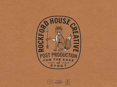 Rockford House animal arrow badge badge design brand design brand identity branding branding design crown emblem fox illustrator logo logo design mascot post production production retro vintage visual identity