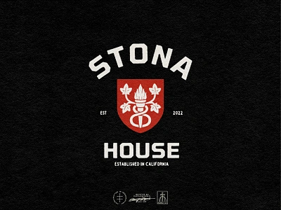 Stona House badge badge design brand design brand identity branding branding design college crest emblem illustrator logo logo design retro school slab typeface typography university varsity visual identity