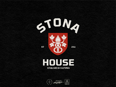 Stona House badge badge design brand design brand identity branding branding design college crest emblem illustrator logo logo design retro school slab typeface typography university varsity visual identity