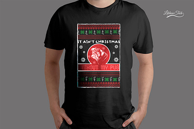 Christmas T-shirt design beach branding christmas design designer graphic design illustration logo design pug t shirt t shirt design ui