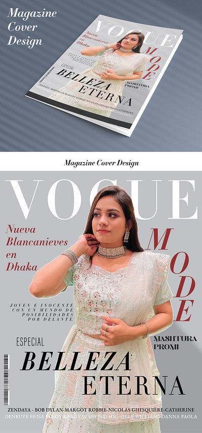 Magazine Cover Design ~ VOGUE ~ Cover Artwork 3d art banner branding cover cover artwork design flayer front graphic design illustration luxurylifestyle magazine model mood motion graphics page post vogue