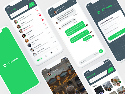 WhatsApp iOS App (Chat App) design figma figma design illustration landing page design mobile design mobile template mobile ui ui design ui ux design uiux design whatsapp app design