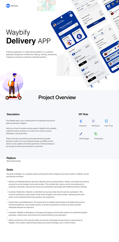 Waybify Delivery App UX-Case Study case study designchallenge signuppage ui ux ux case study