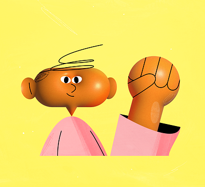 Fight the power! adobe illustrator character illustration vector
