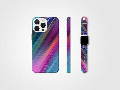 iPhone 15 Case & Watch Band abstract apple band case colorful design guard iphone phone smart watch watch