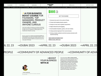 Lending for offline conference in Dubai ai conference course design graphic design illustration ui web web design website