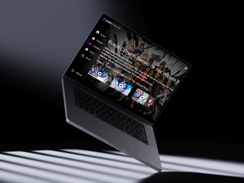 Anime OTT Platfrom Home WebPage Design anime figma graphic design homescreen landingpage ott platfrom ui ui ux webdesign webpage design wepage