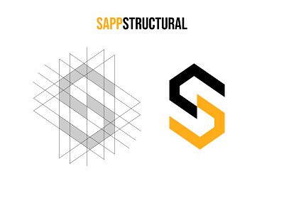 Sapp Structural - Logo Design branding clean design engineering graphic design illustration letter s lettermark logo roof structural structuralengineering
